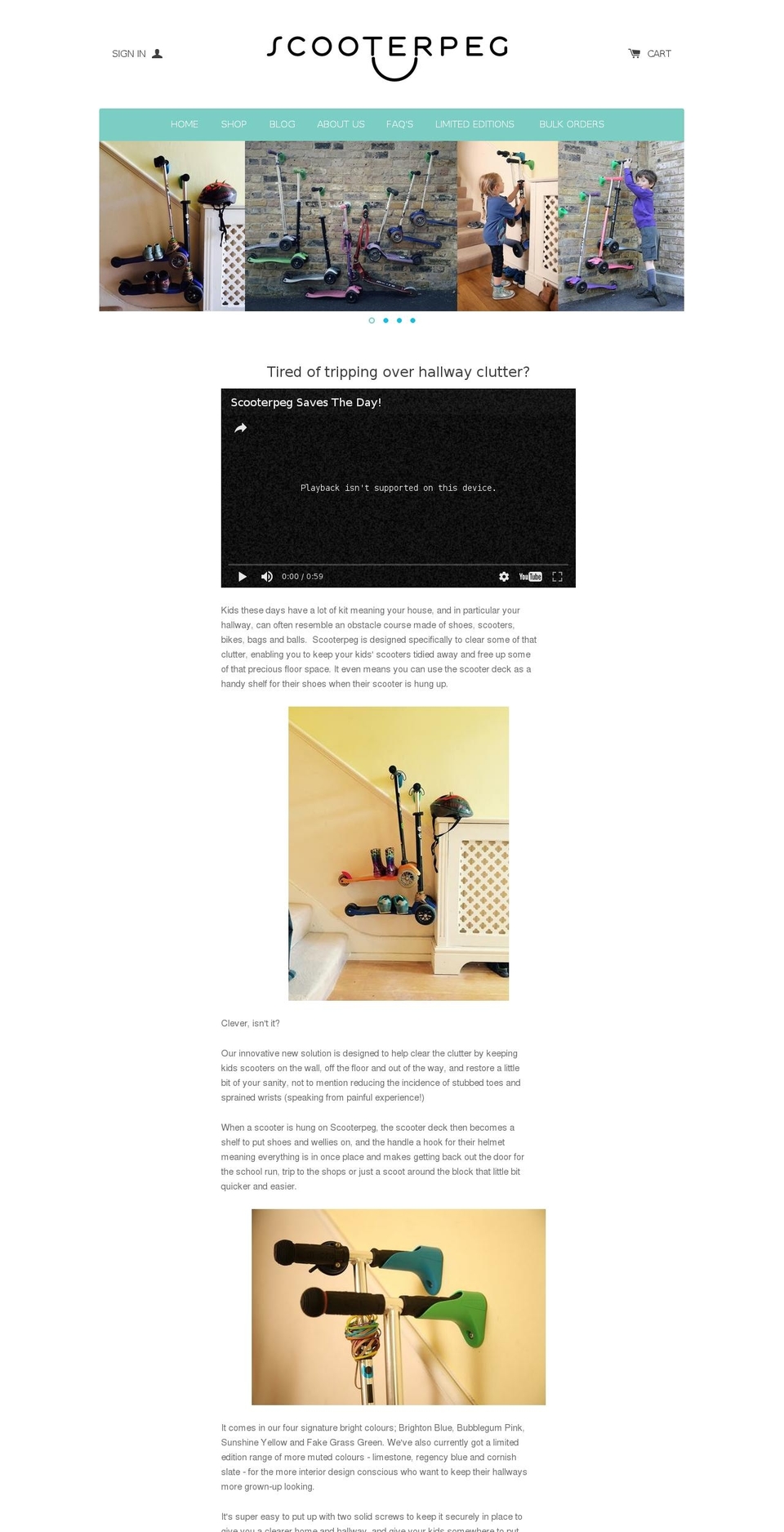 scooterpeg.com shopify website screenshot