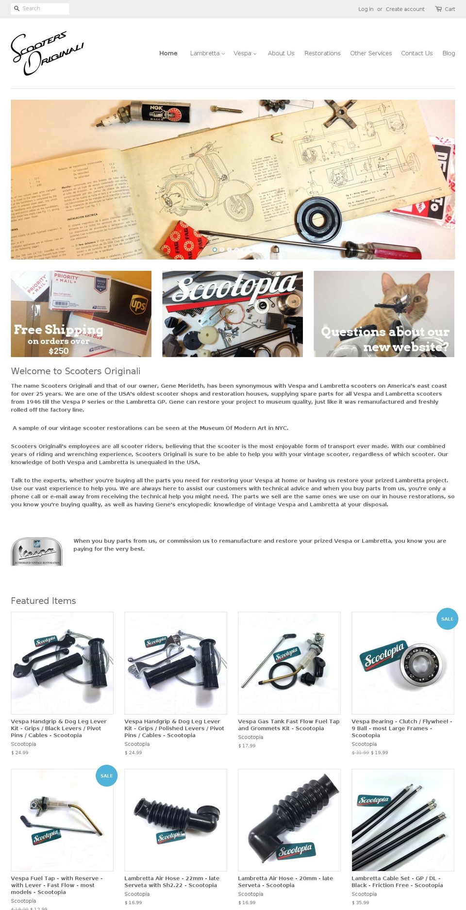 scootersoriginali.com shopify website screenshot