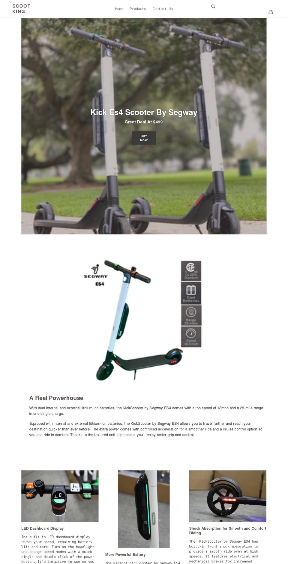 scootking.com shopify website screenshot