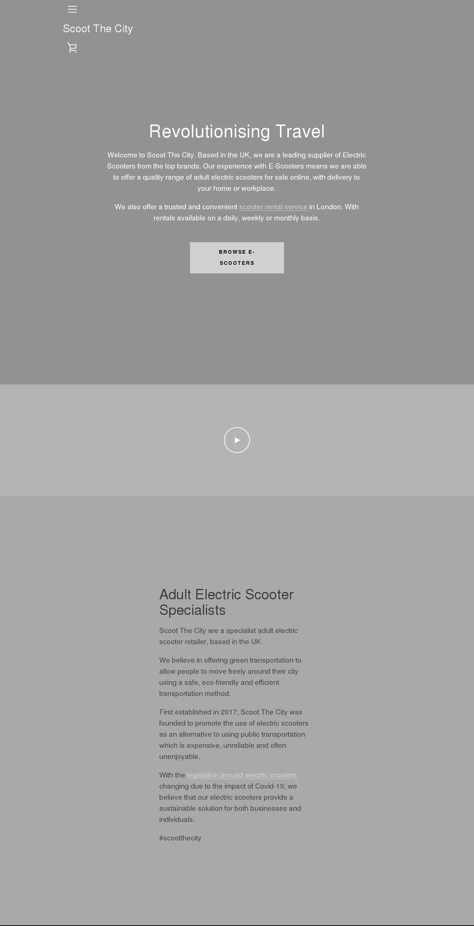 scootthecity.com shopify website screenshot