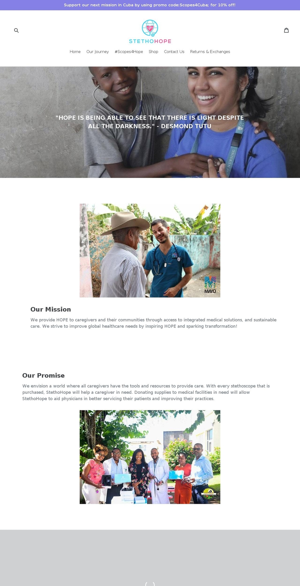 scopes4hope.com — Shopify storefront screenshot