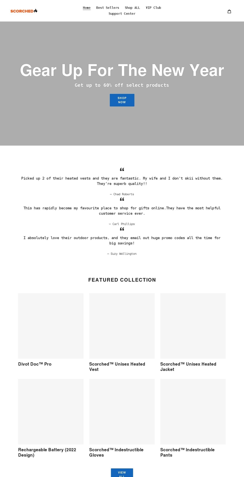 scorchedlife.com shopify website screenshot