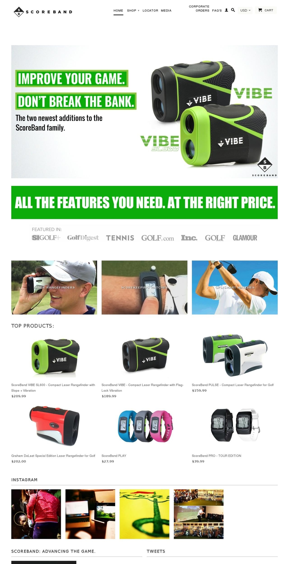 scorebandz.com shopify website screenshot