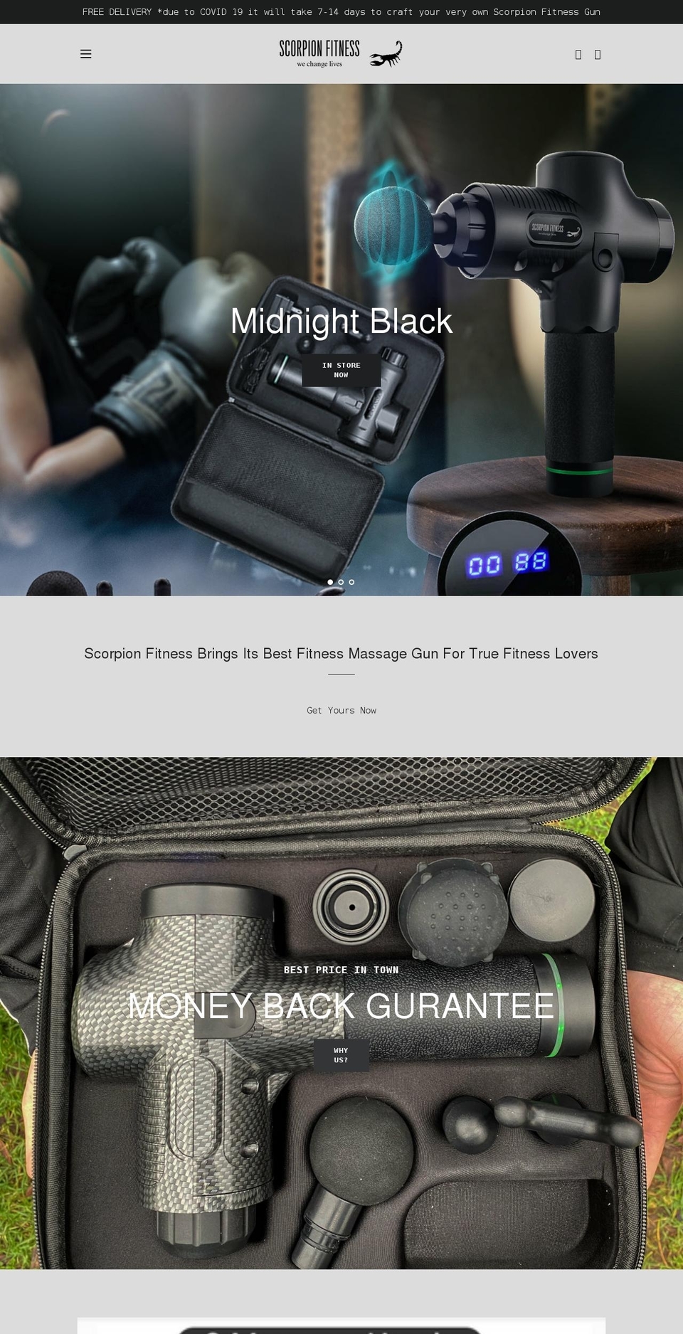 scorpion-fitness.com shopify website screenshot