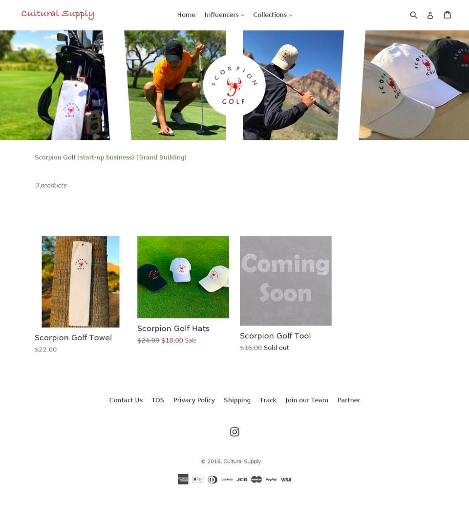 scorpiongolfusa.com — Shopify storefront screenshot