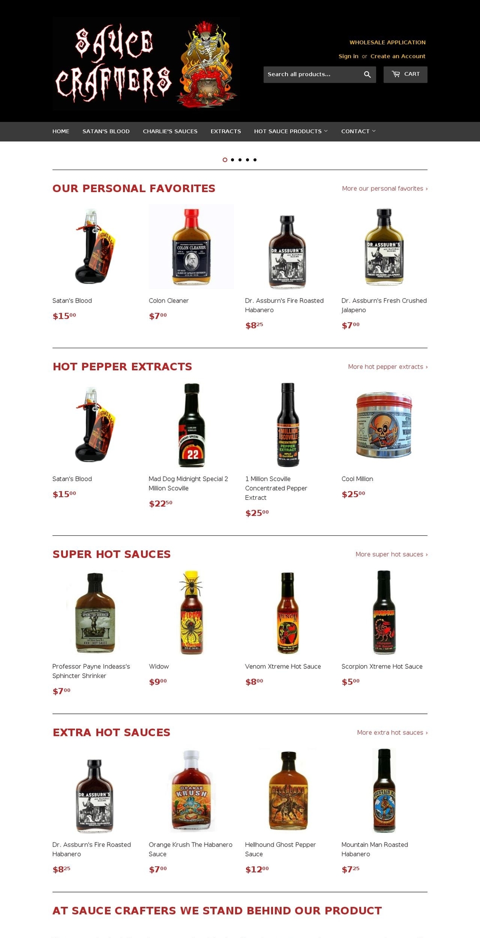scorpionhotsauce.net shopify website screenshot