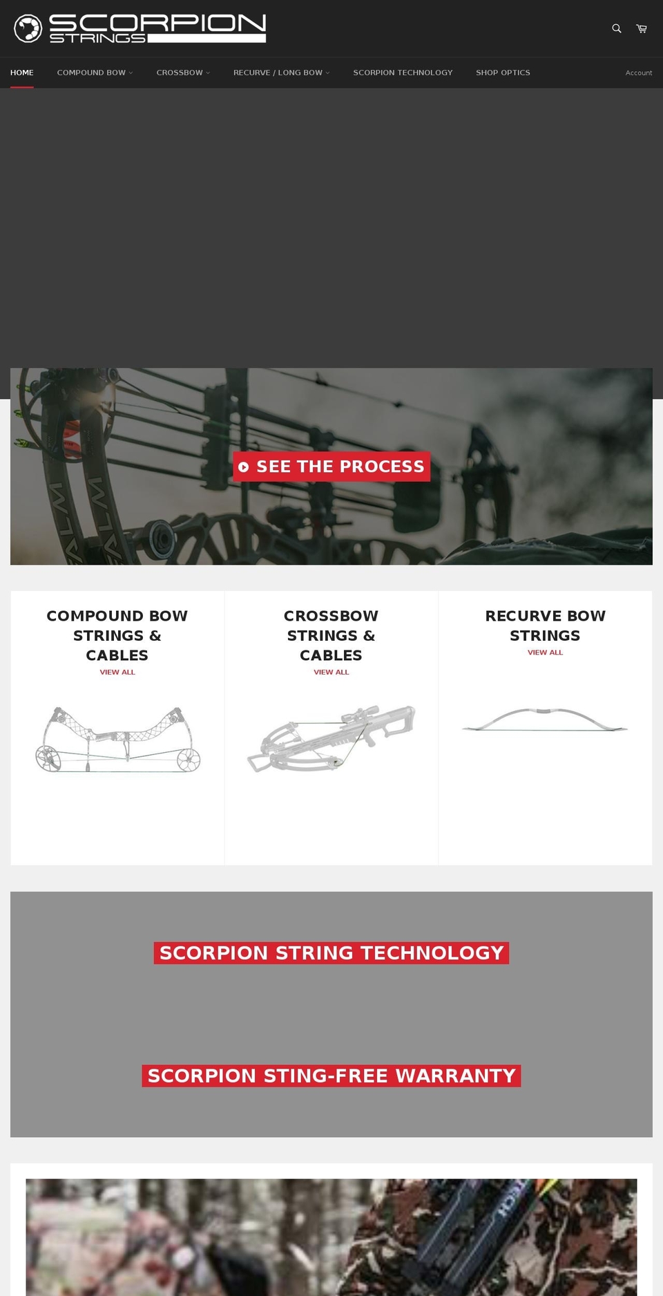scorpionstrings.com — Shopify storefront screenshot