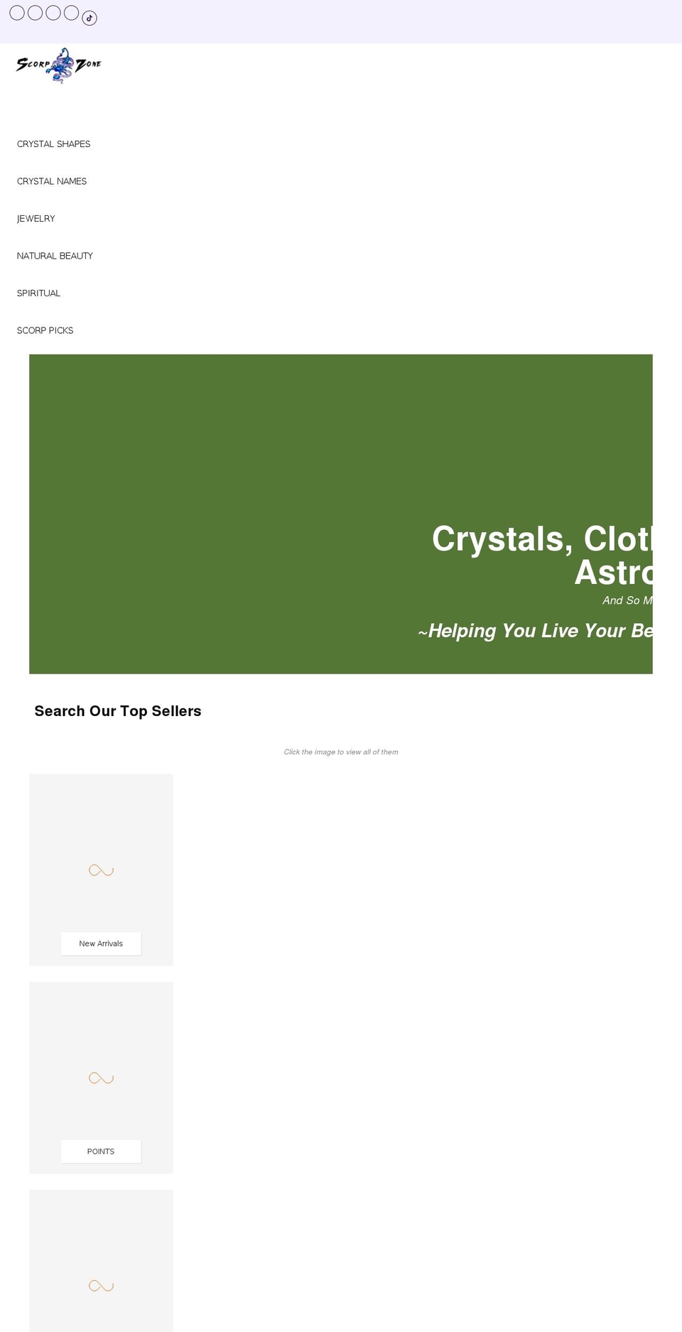 scorpzone.com shopify website screenshot