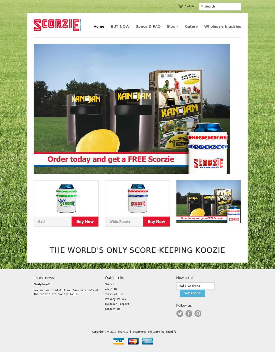 scorzie.com shopify website screenshot