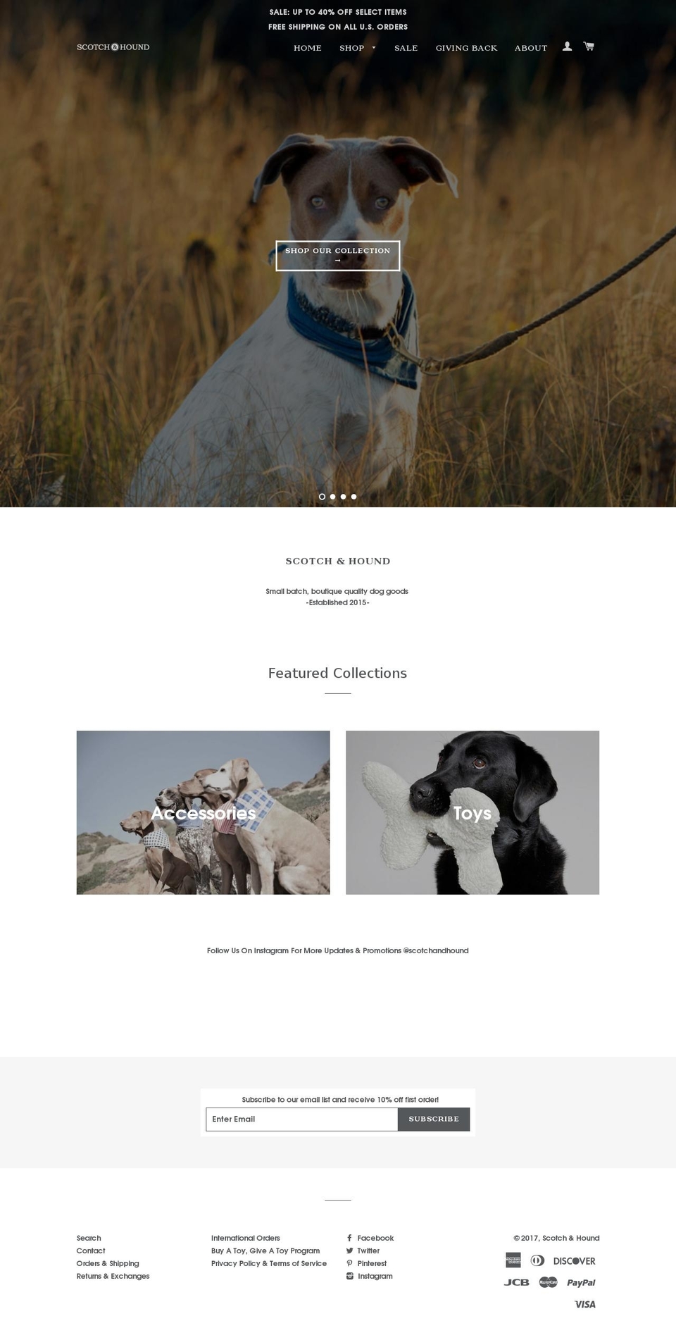 scotch-and-hound.com shopify website screenshot