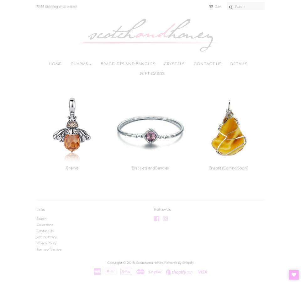 scotchandhoney.com shopify website screenshot