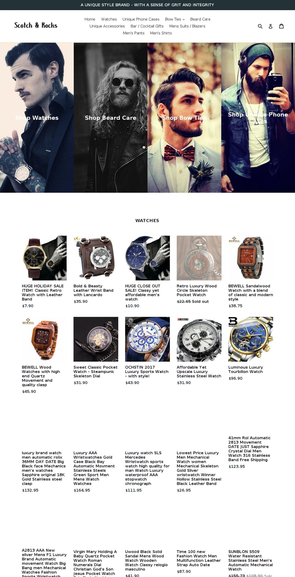 scotchandrocks.com — Shopify storefront screenshot