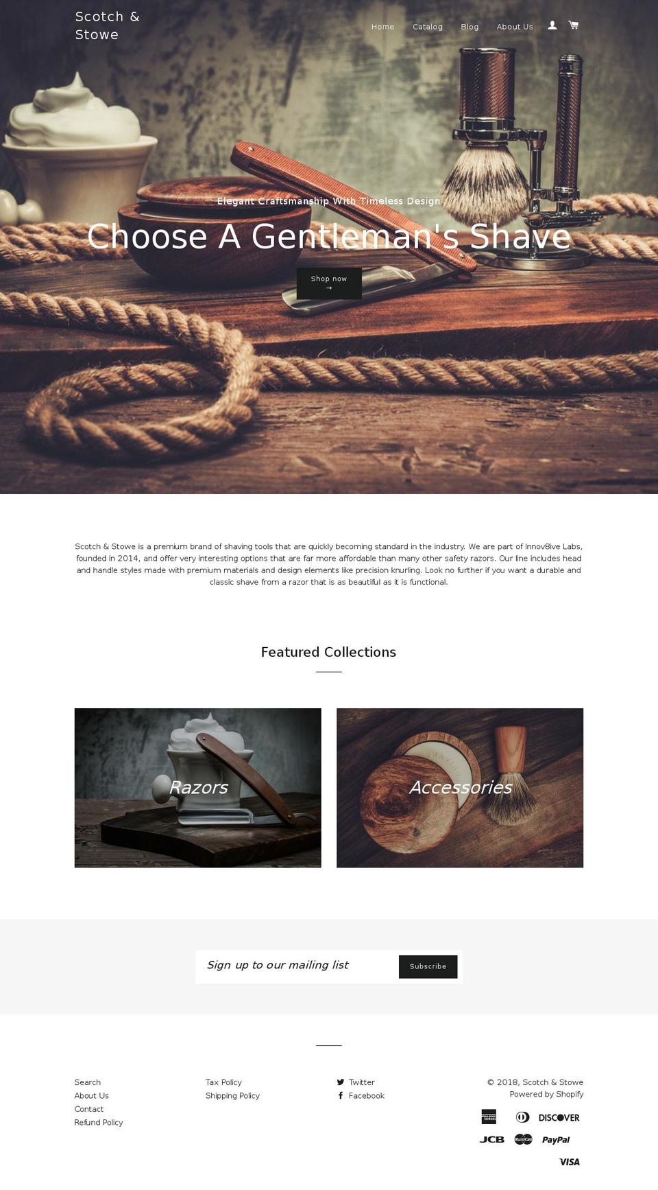 scotchandstowe.com — Shopify storefront screenshot