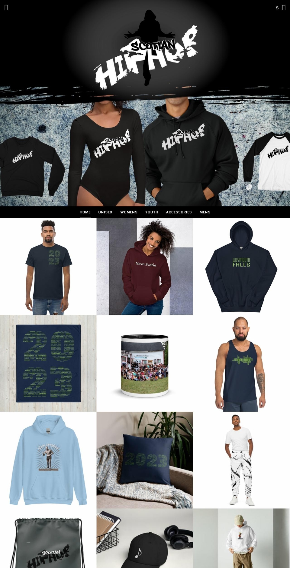 scotianhiphop.com — Shopify storefront screenshot