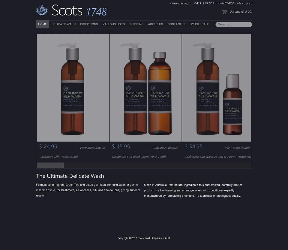 scots.com.au shopify website screenshot