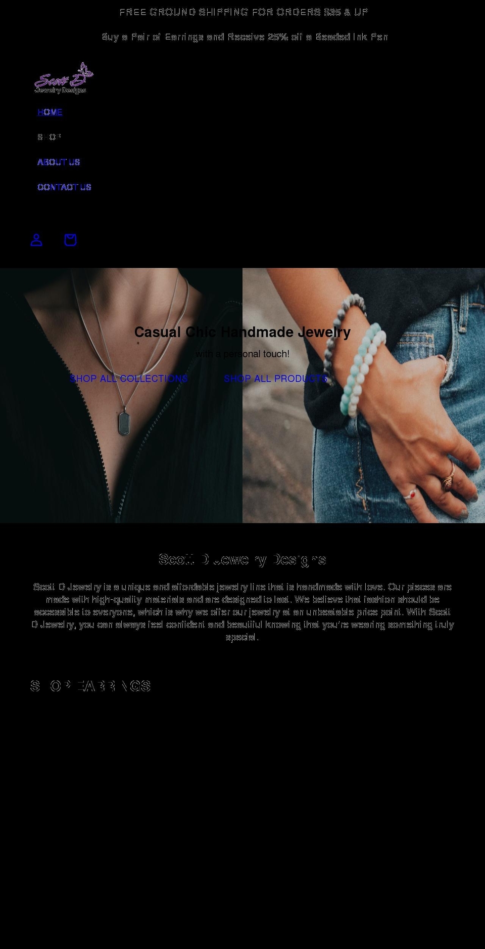 scottdjewelry.com shopify website screenshot