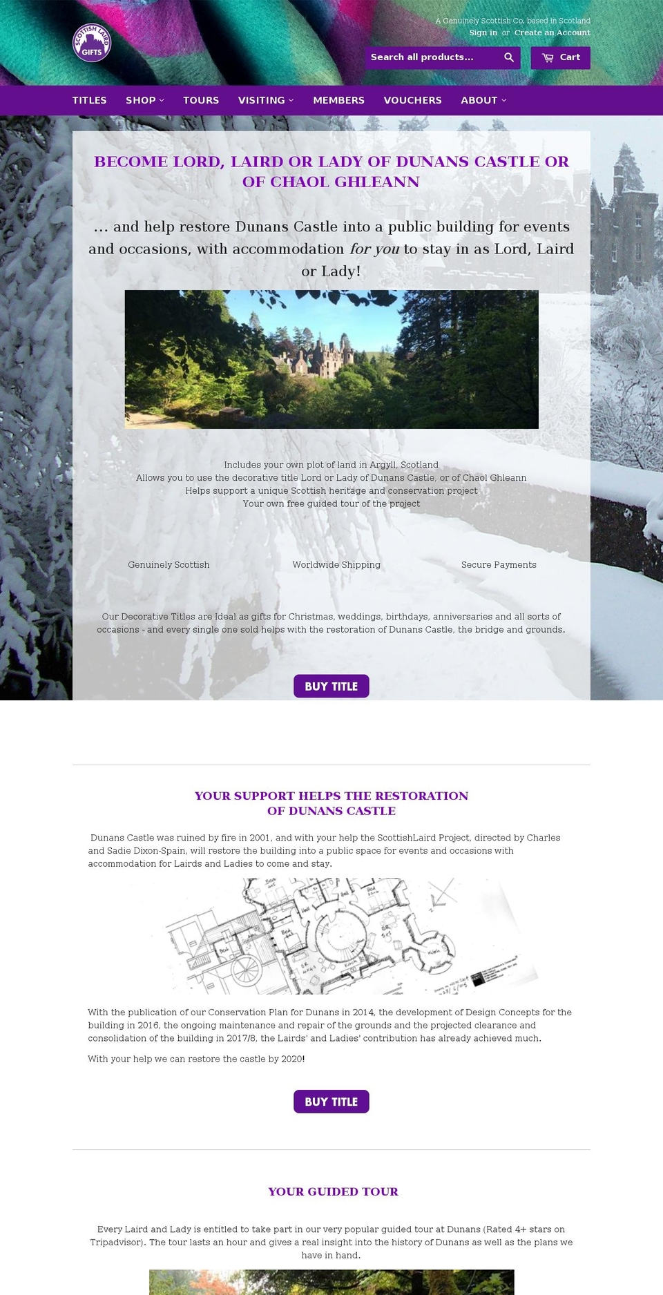 thundercrack Shopify theme site example scottishlaird.com