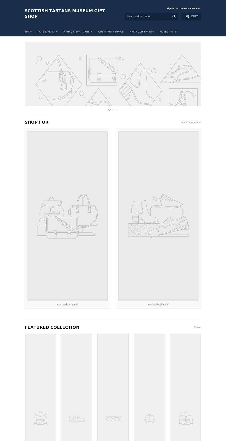 scottishtartansgiftshop.com — Shopify storefront screenshot