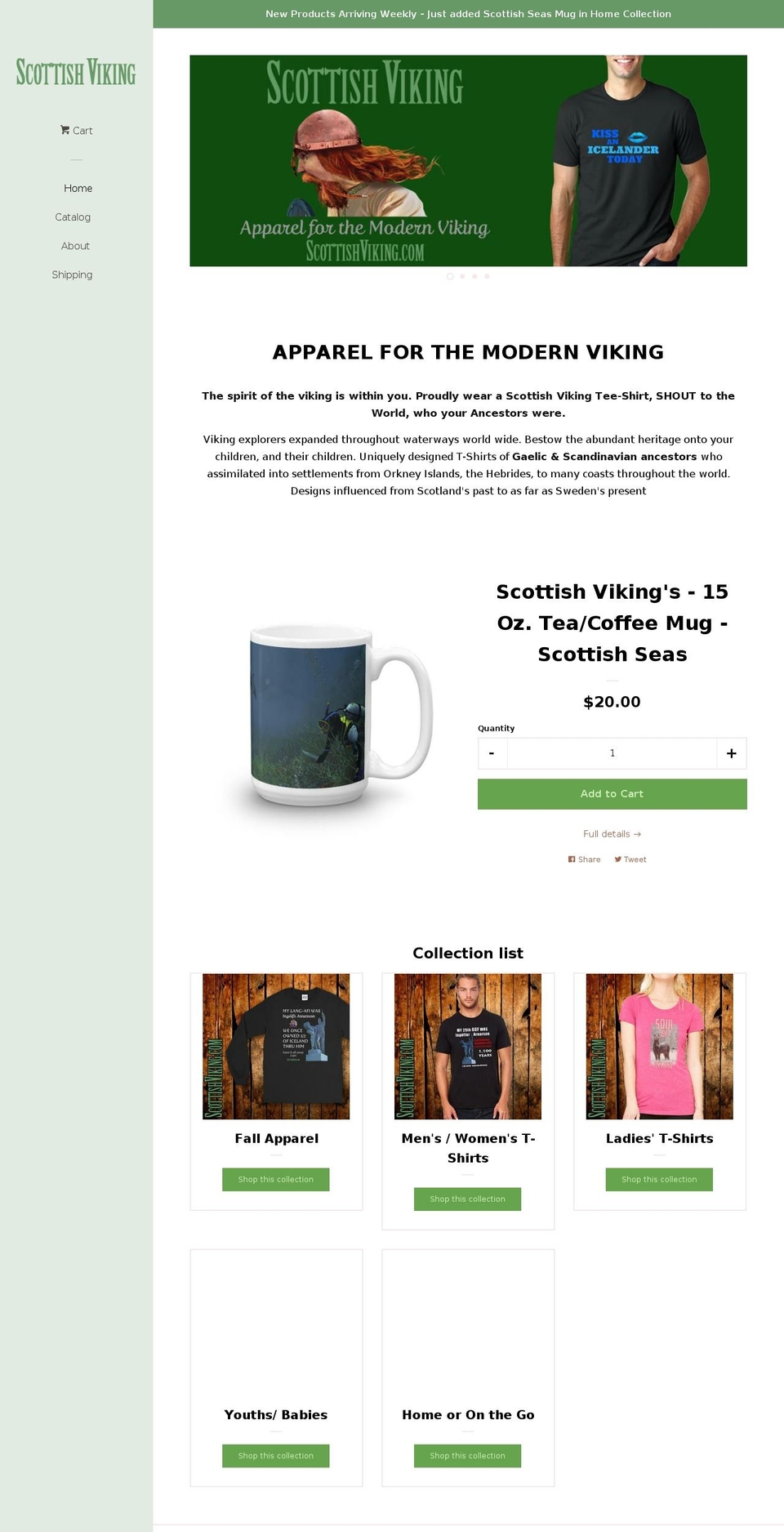 scottishviking.com — Shopify storefront screenshot