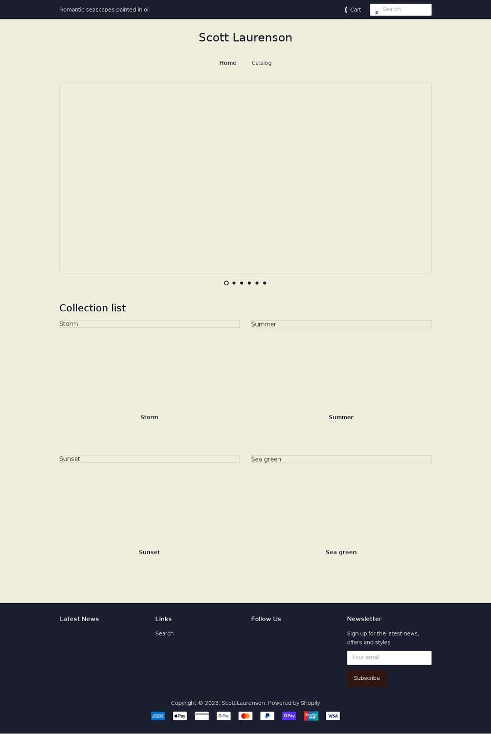 scottlaurenson.com shopify website screenshot