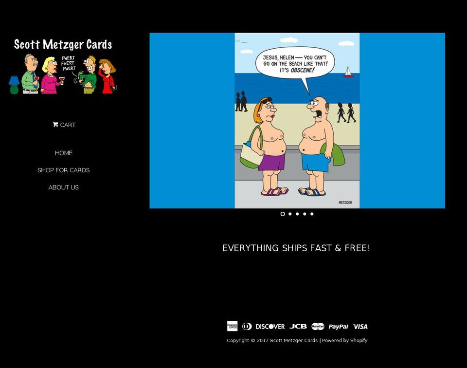 scottmetzgercards.com shopify website screenshot