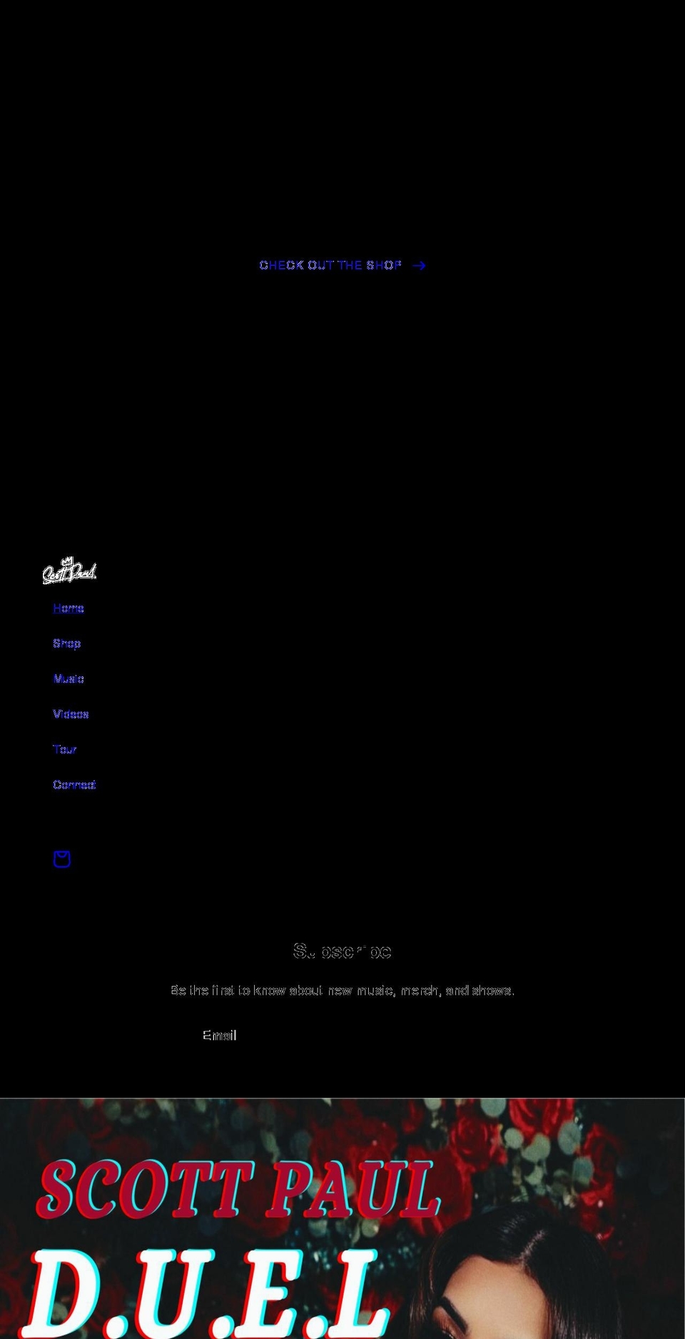 scottpaulmusic.com shopify website screenshot