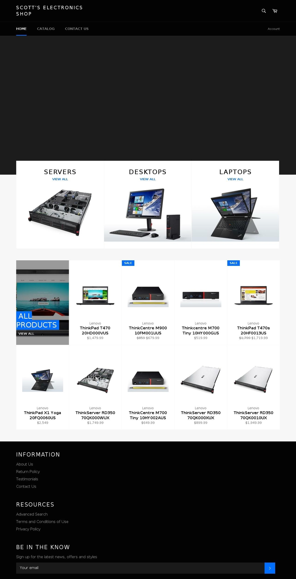 scottselectronicsshop.com — Shopify storefront screenshot