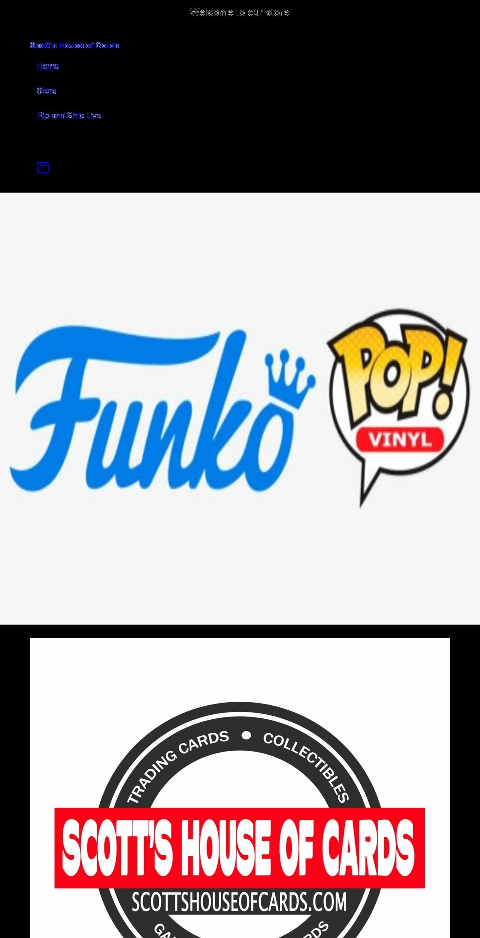 scottshouseofcards.com shopify website screenshot