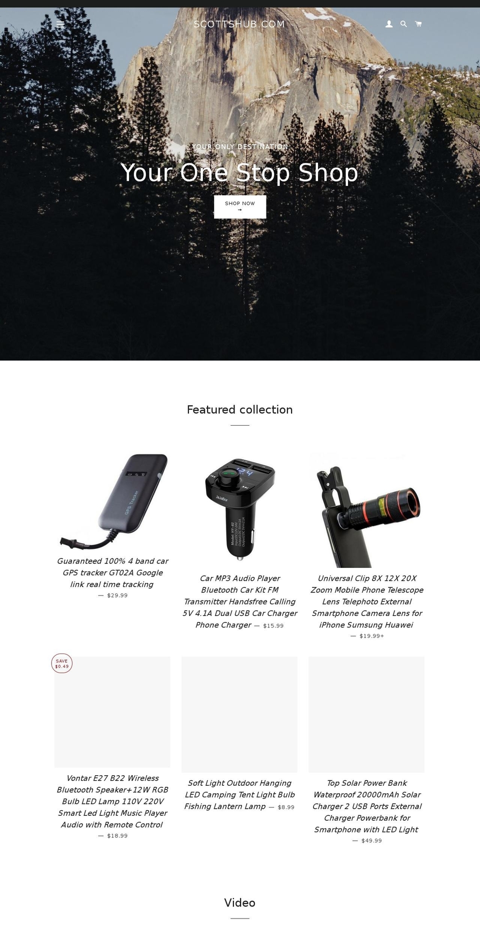 scottshub.com — Shopify storefront screenshot