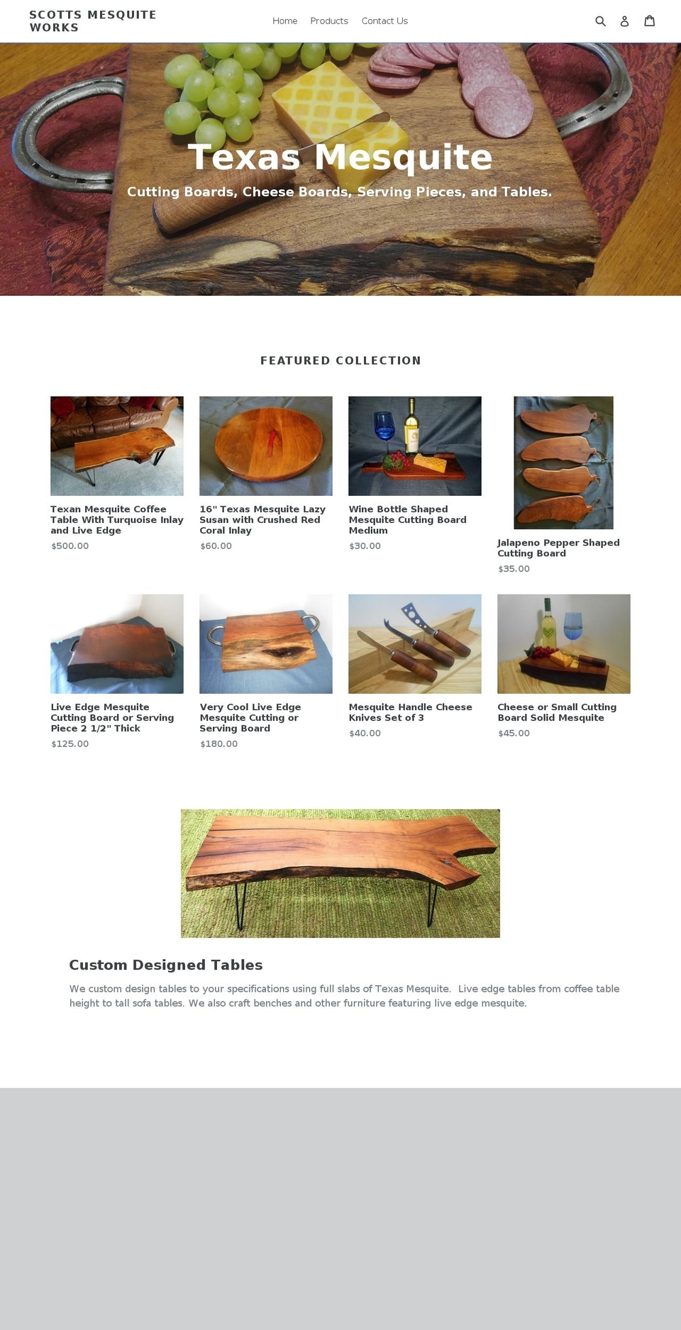 scottsmesquiteworks.com — Shopify storefront screenshot