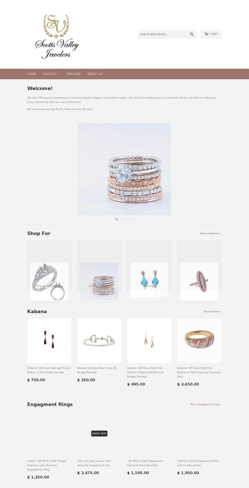 scottsvalleyjewelers.com shopify website screenshot