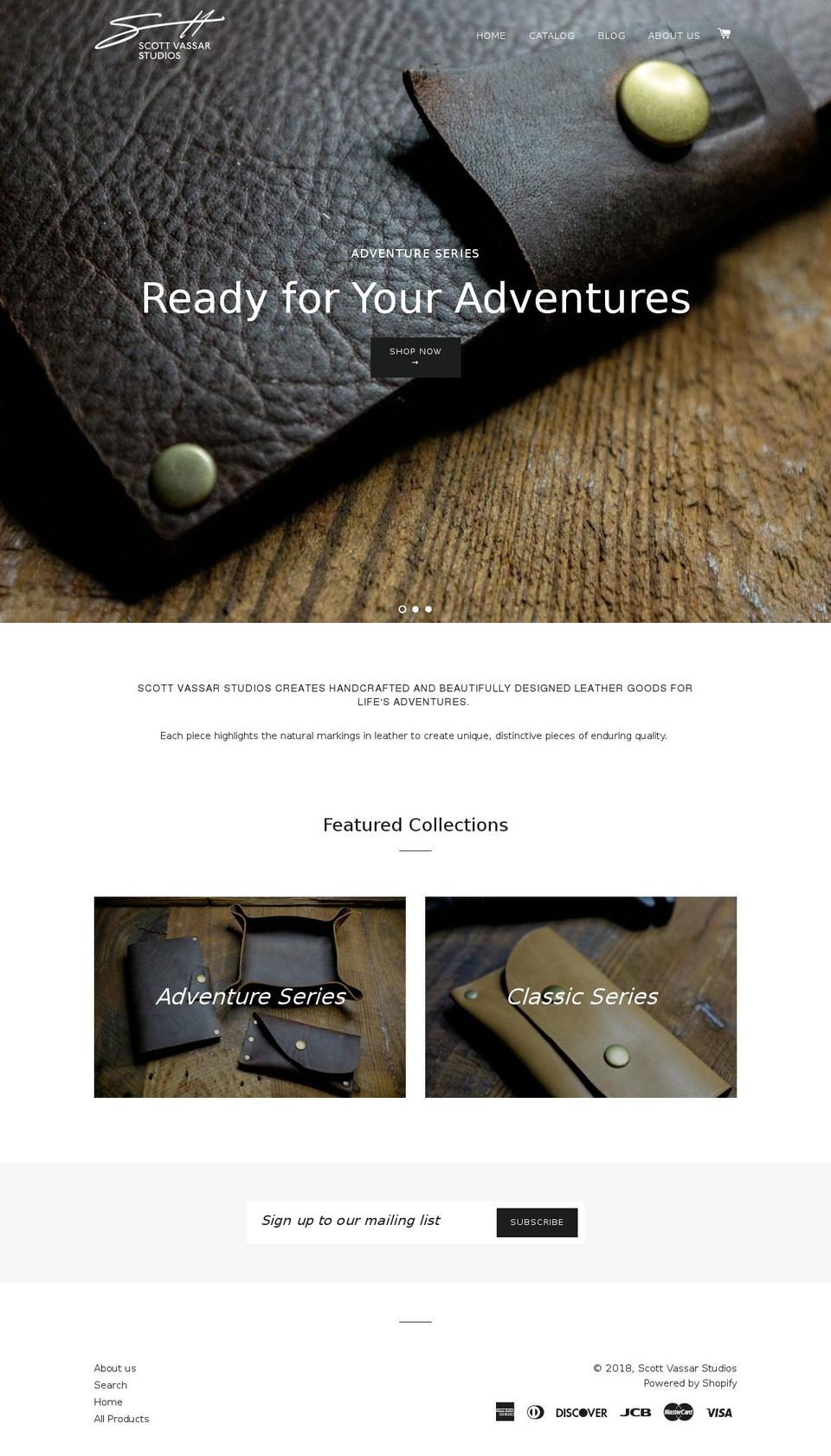 scottvassarstudios.com shopify website screenshot