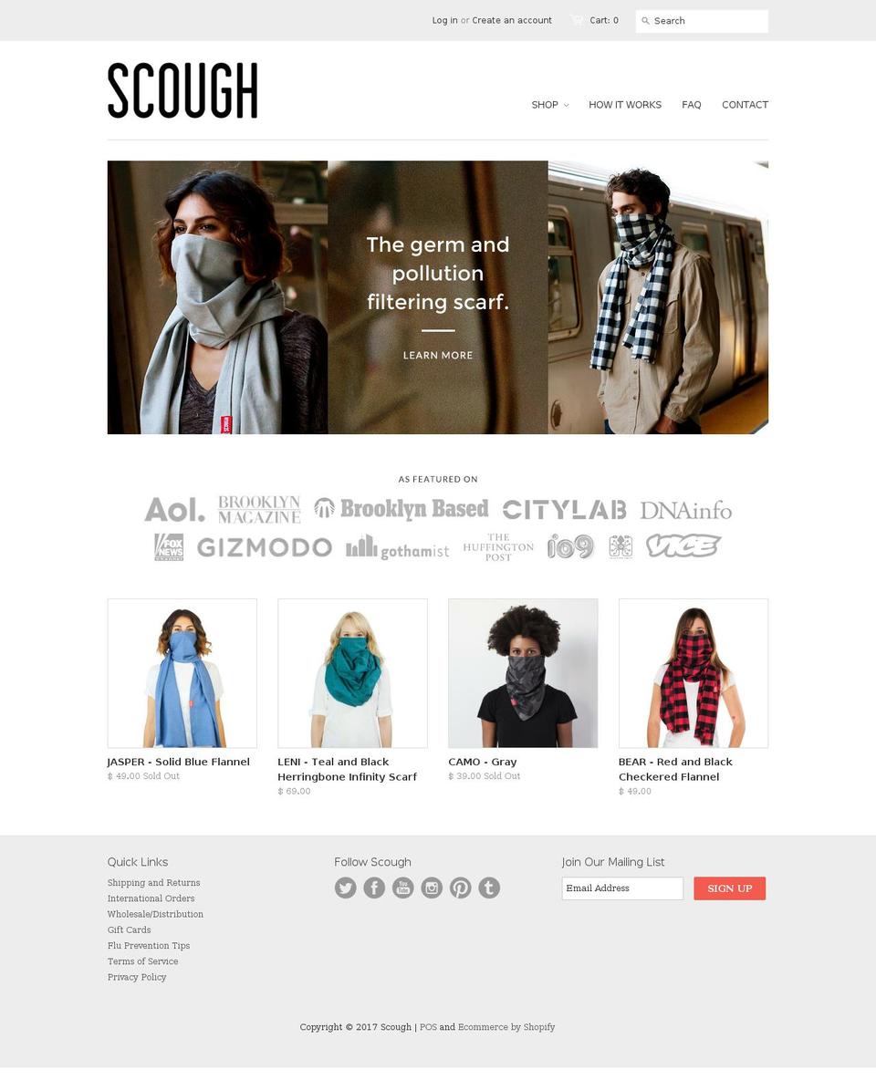 scough Shopify theme site example scough.com