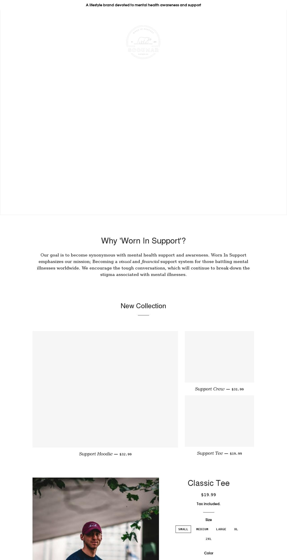 scoumarclothingco.com shopify website screenshot