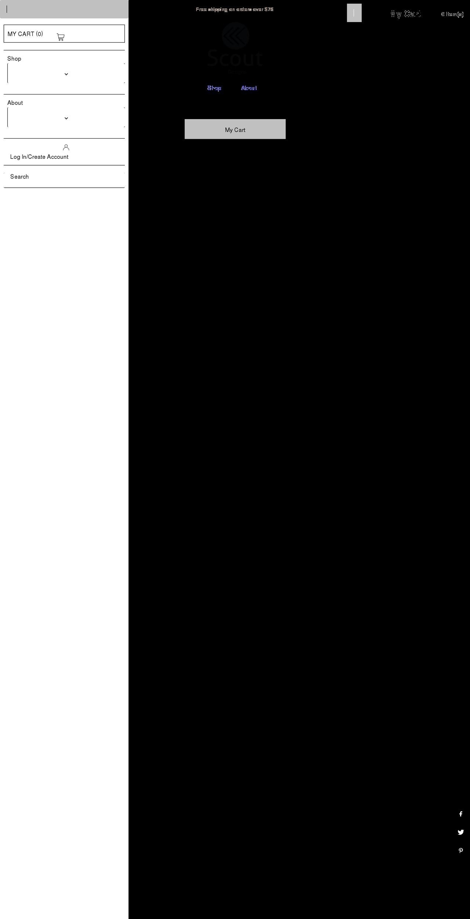 scout-designs.com — Shopify storefront screenshot