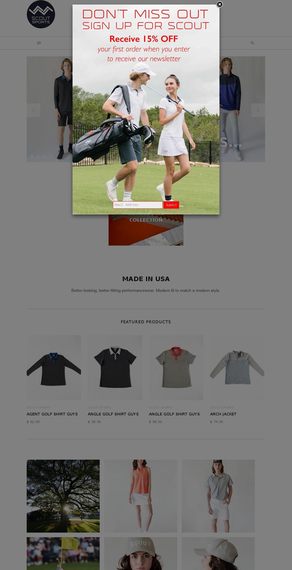 scoutsports.com shopify website screenshot