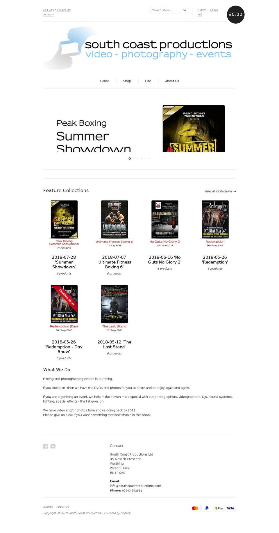 scp-events.com shopify website screenshot