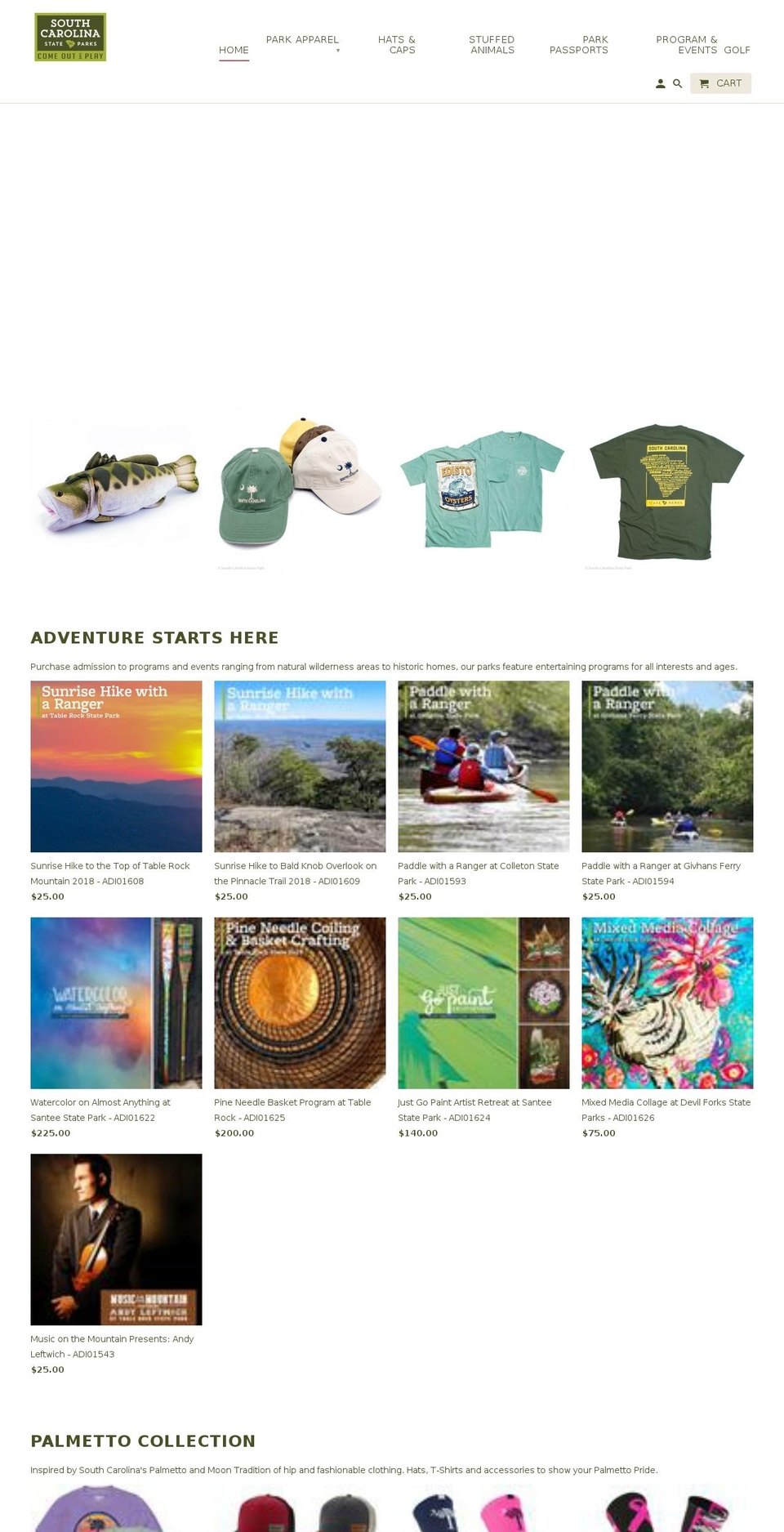 scparkstore.com — Shopify storefront screenshot
