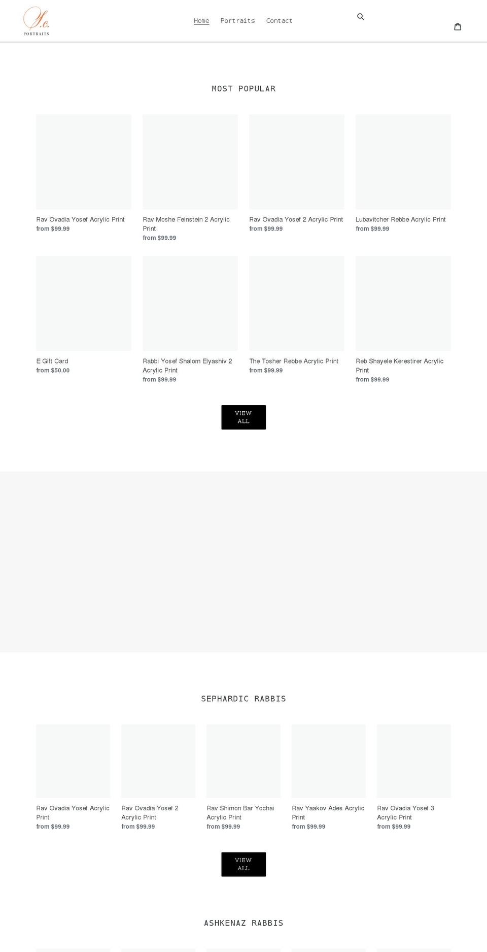 scportraitsny.com shopify website screenshot