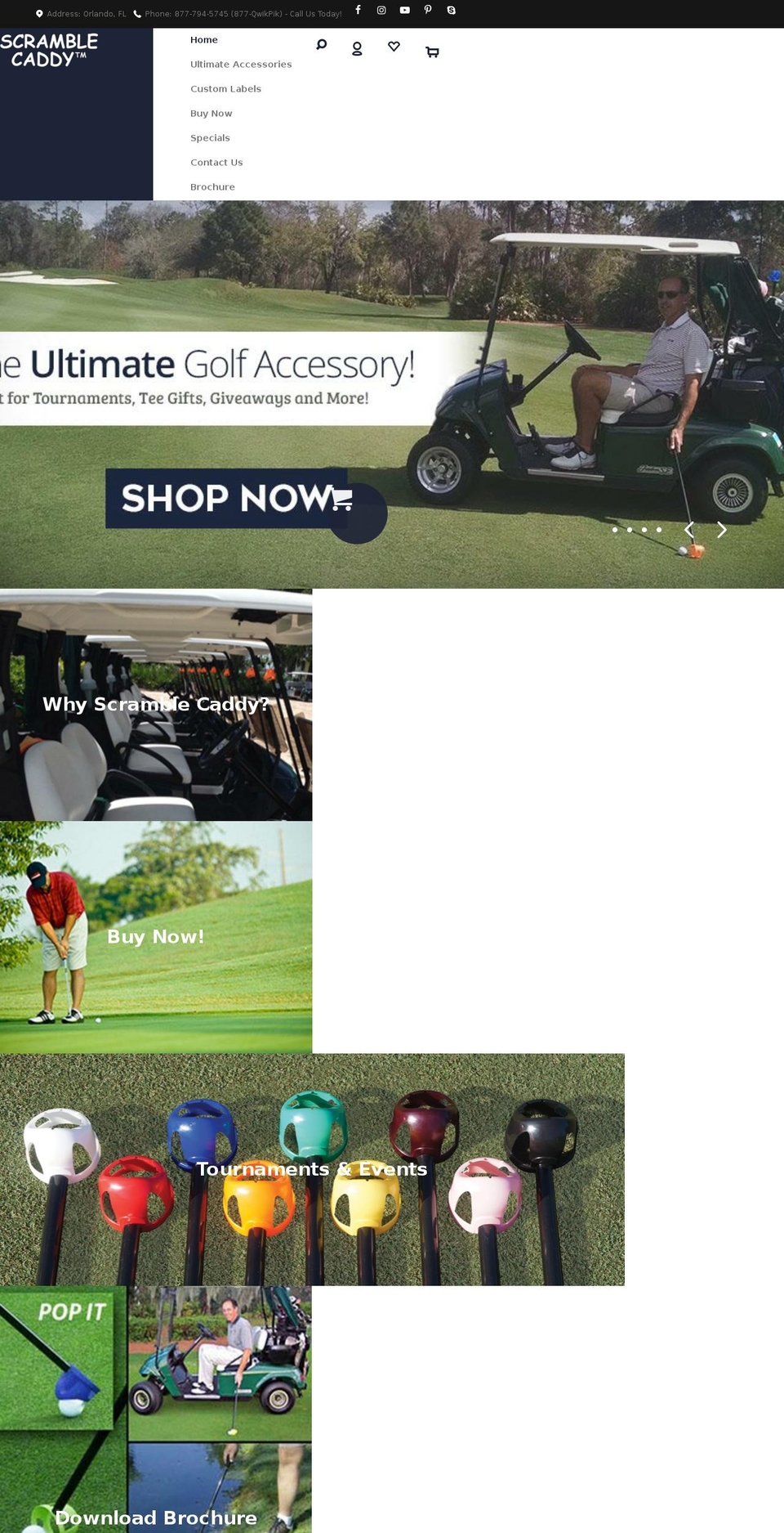 scramblecaddy.com shopify website screenshot