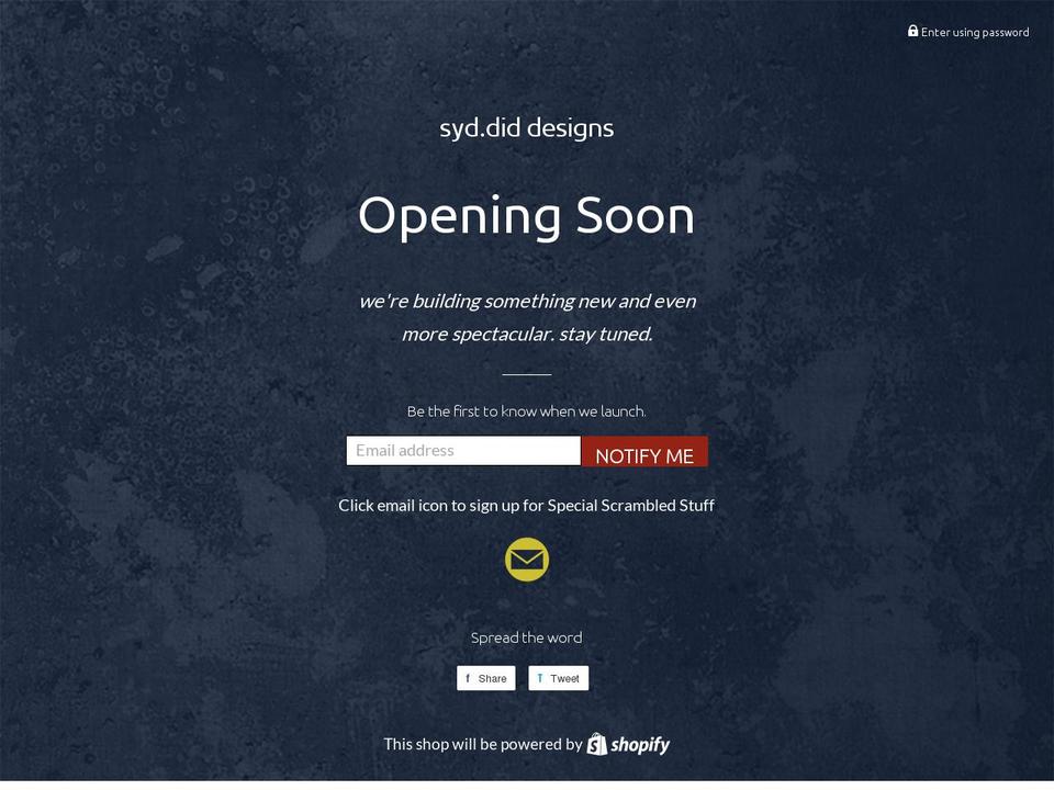 syddid designs Shopify theme site example scrambled-note-delivery.myshopify.com