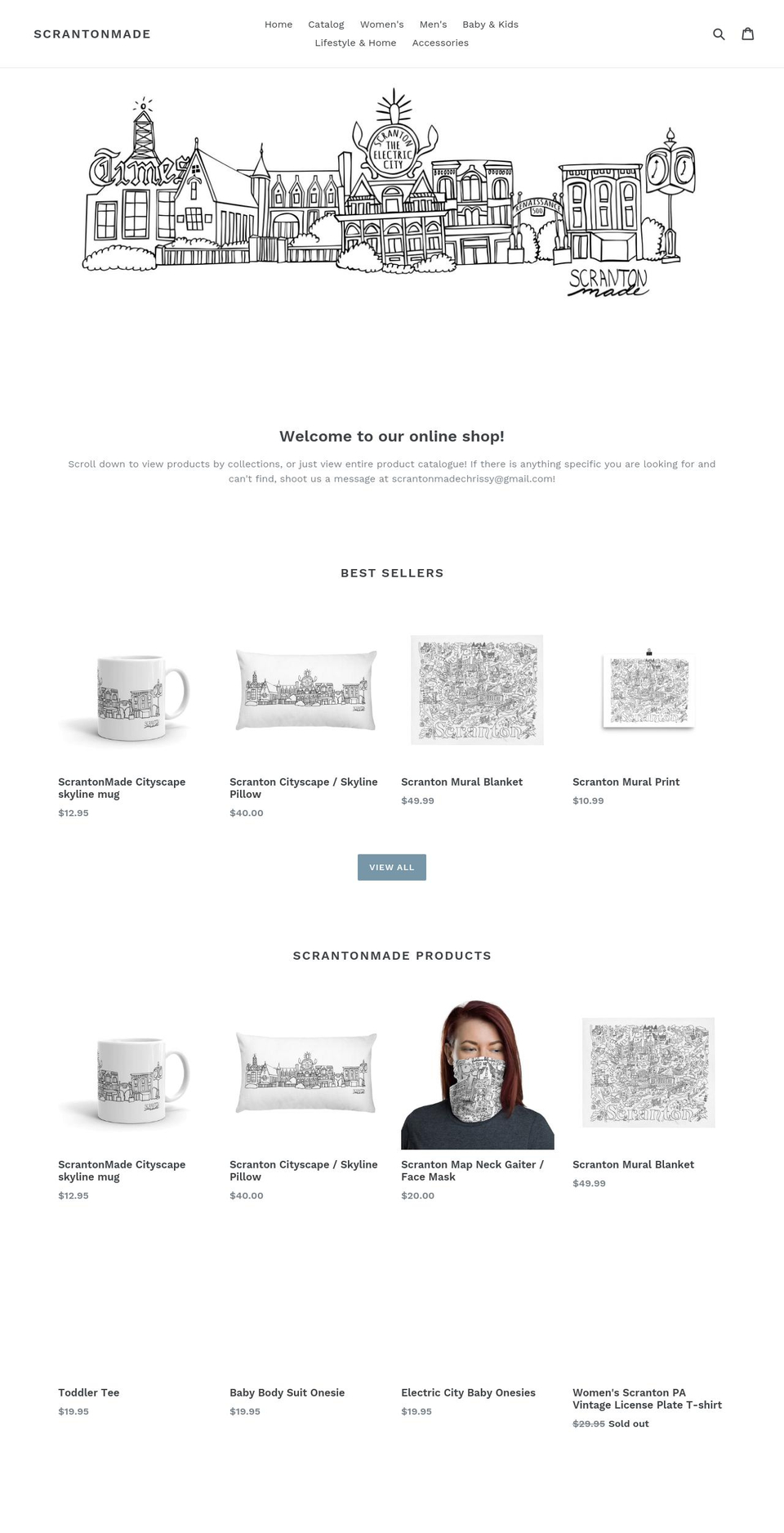 scrantonmade.com shopify website screenshot