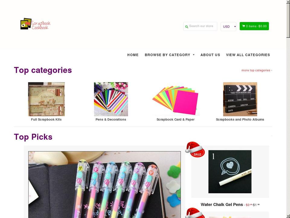 shopbooster173-29041720 Shopify theme site example scrapbookcookbook.com