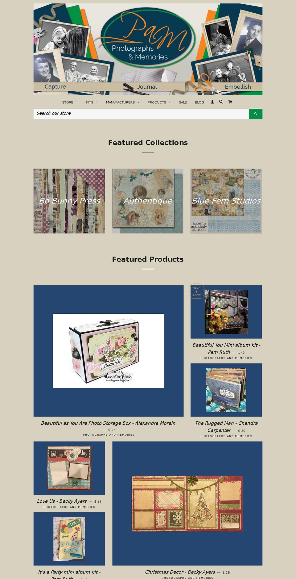 scrapbookgourmet.com shopify website screenshot