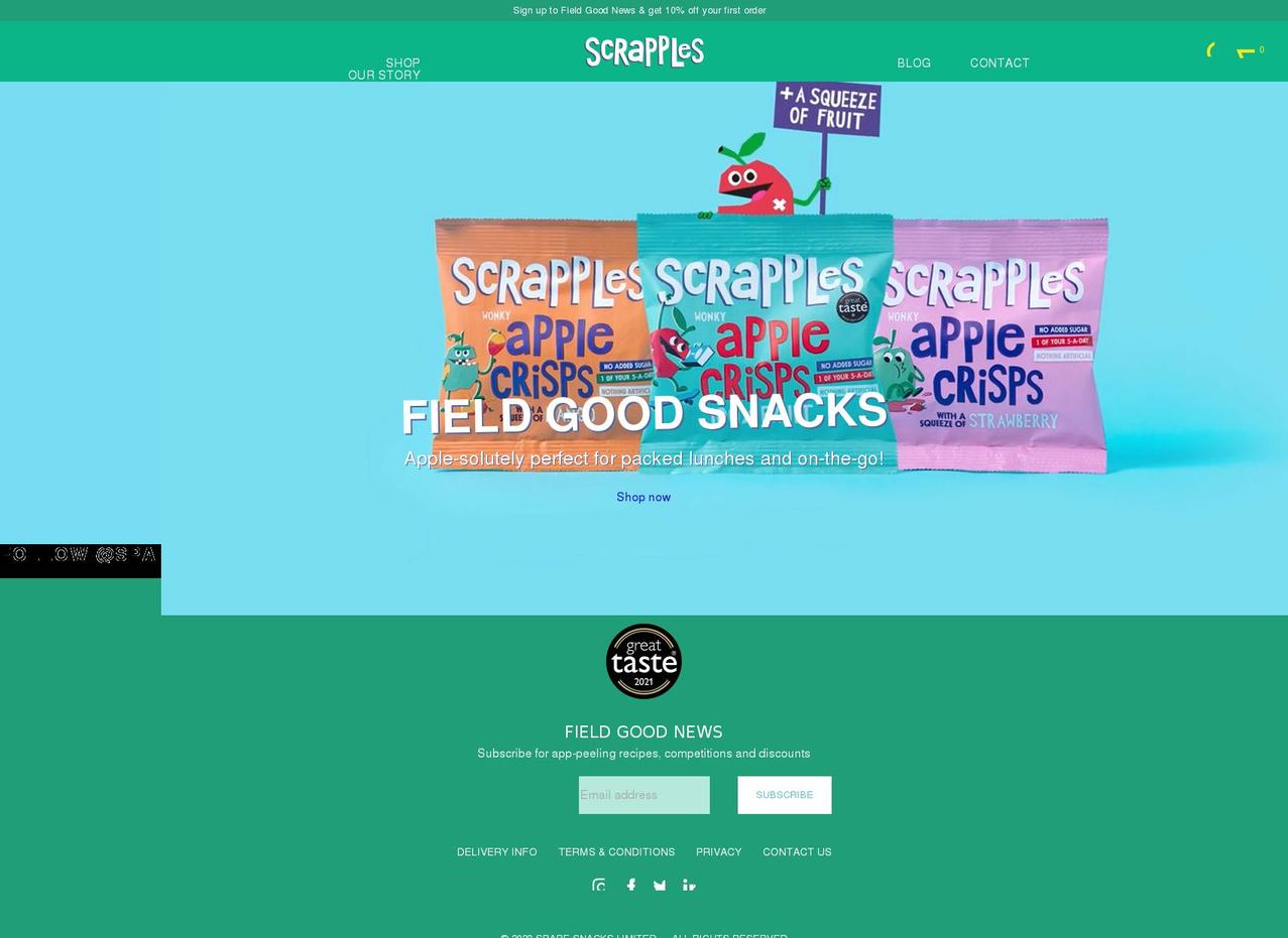 scrapples.co.uk shopify website screenshot