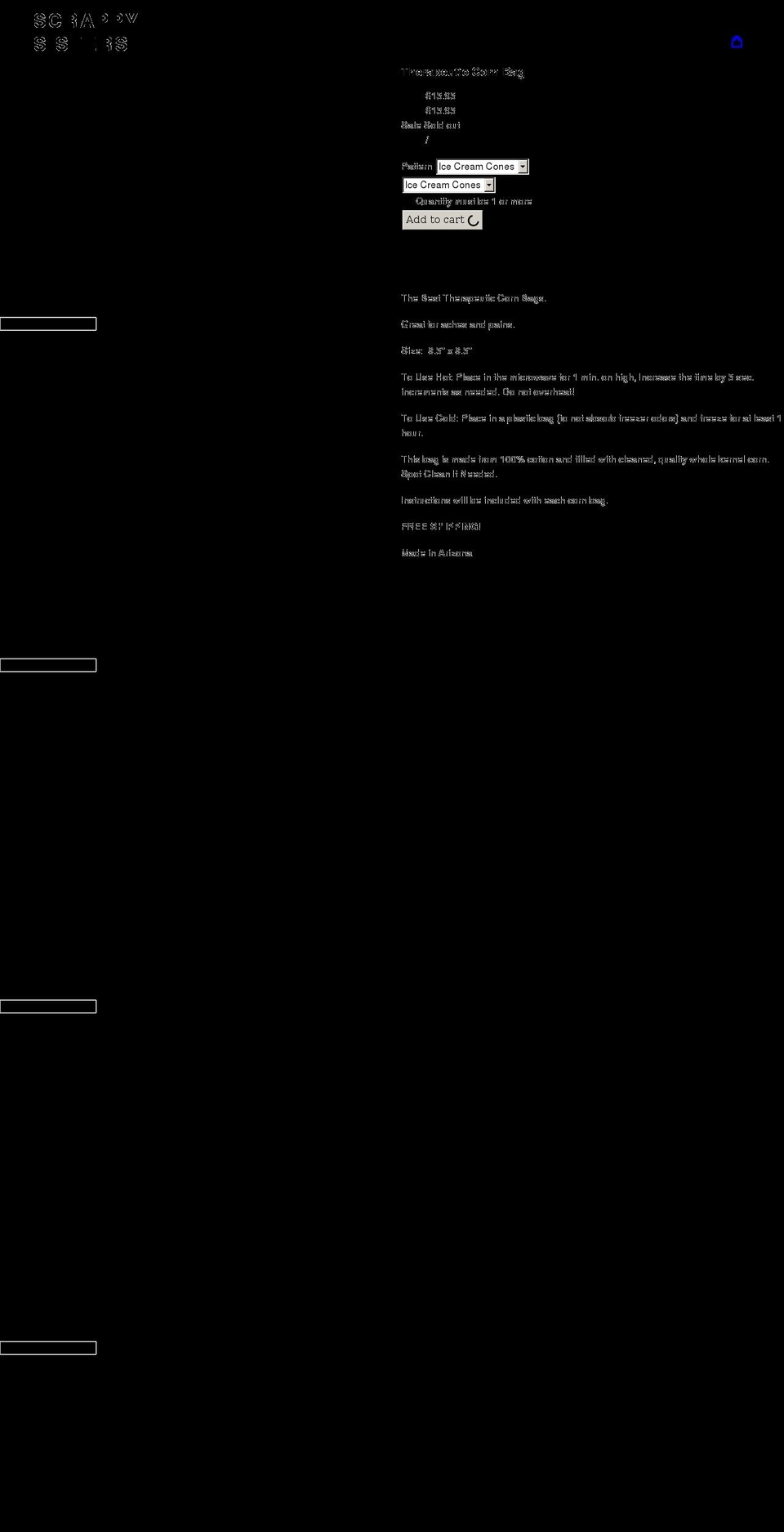 scrappysisters.shop shopify website screenshot