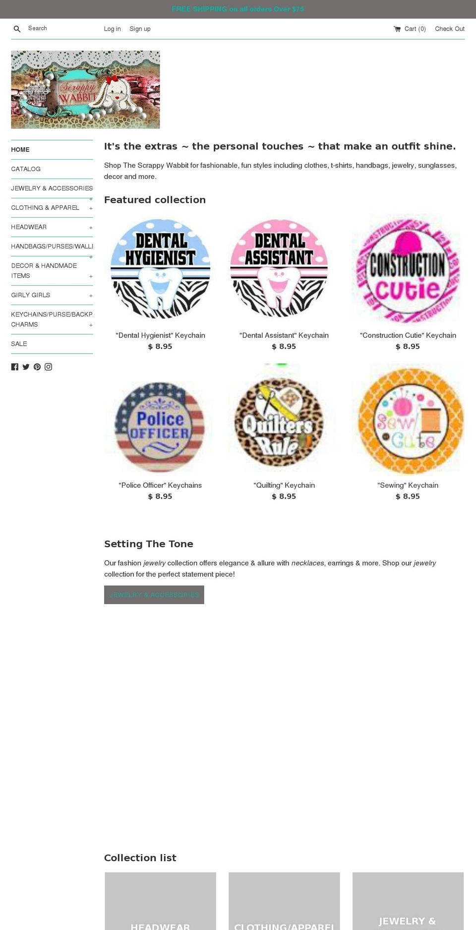 scrappywabbit.com — Shopify storefront screenshot