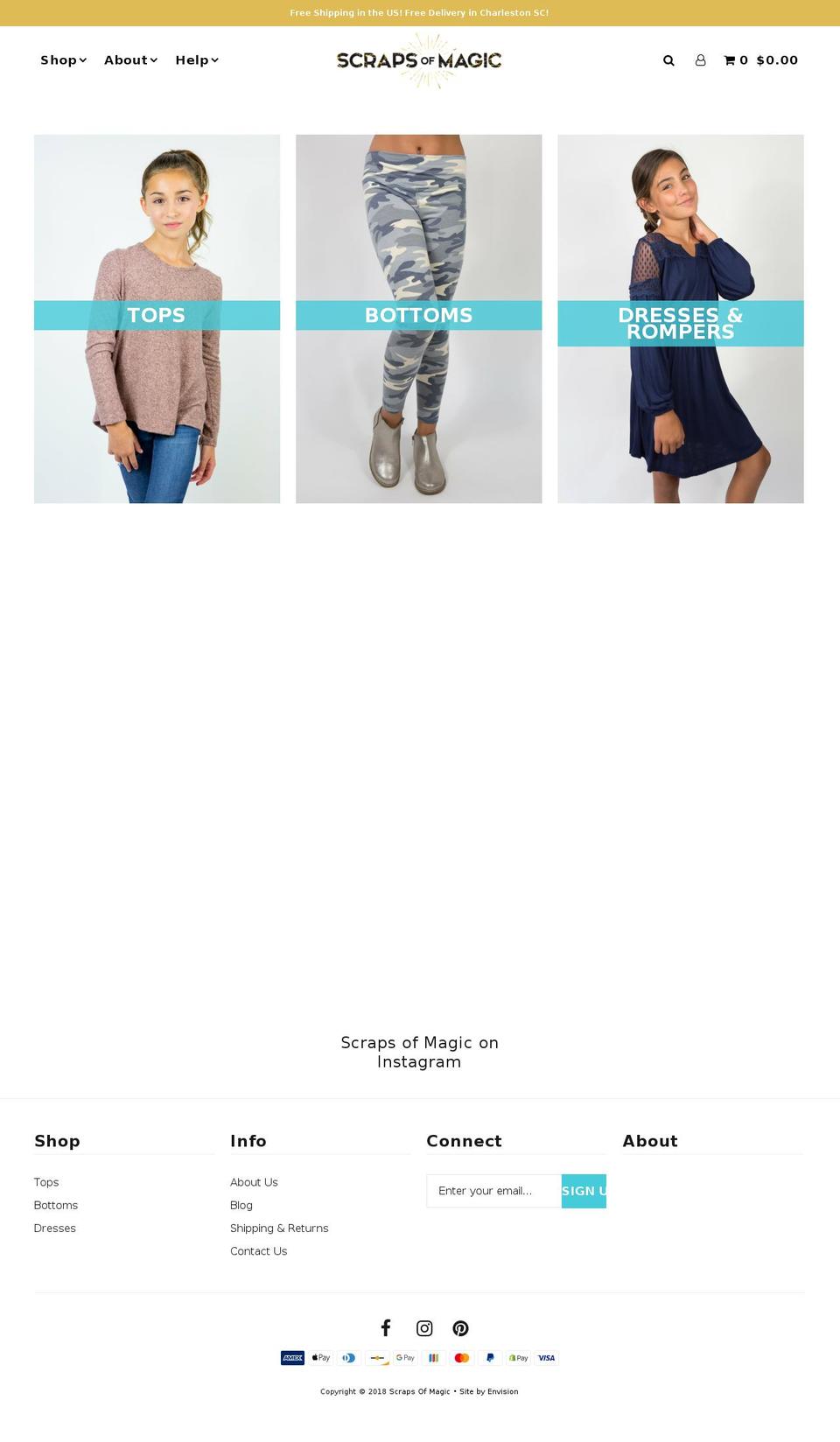 scrapsofmagic.com — Shopify storefront screenshot