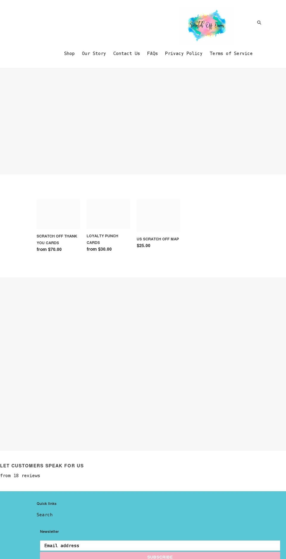 scratchoffqueen.com shopify website screenshot