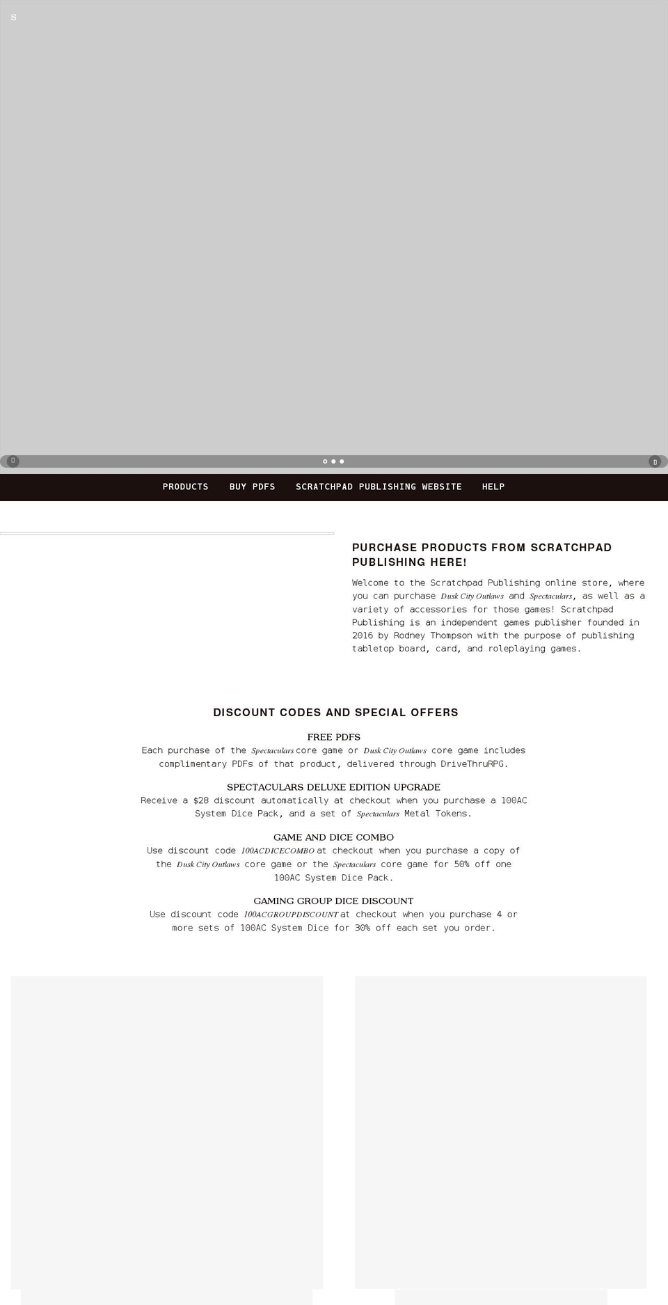 scratchpad-publishing.myshopify.com shopify website screenshot